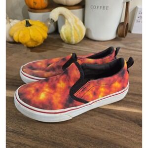 Skechers Street Fame Lava‎ Flame Slip-On Canvas Shoes Boys Size 12.5 Toddler